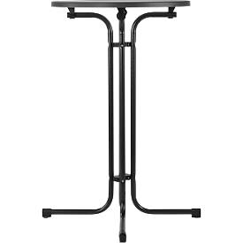 Stehtisch Quickstep ohne Sonnenschirmöffnung, desinfektionsmittelbeständig, Ø 700 mm, anthrazit