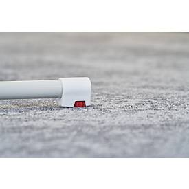 Stehtisch Quickstep ohne Sonnenschirmöffnung, desinfektionsmittelbeständig, Ø 700 mm, weiß