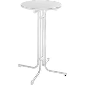 Stehtisch Quickstep ohne Sonnenschirmöffnung, desinfektionsmittelbeständig, Ø 700 mm, weiß oder anthrazit