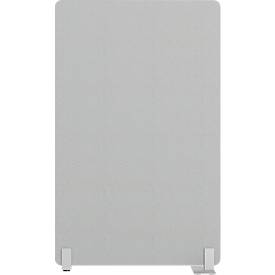 Stellwand Flex mit Standfuß, modular, 40 mm stark, B 1000 x H 1600 mm, hellgrau