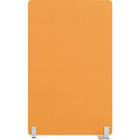 Stellwand Flex mit Standfuß, modular, 40 mm stark, B 1000 x H 1800 mm, gelb