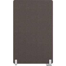 Stellwand Flex mit Standfuß, modular, 40 mm stark, B 800 x H 1400 mm, dunkelgrau
