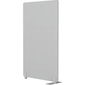 Stellwand Flex mit Standfuß, modular, 40 mm stark, B 800 x H 1600 mm, hellgrau