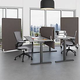 Stellwand Modus mit Standfuß, 25 mm stark, B 1000 x H 1600 mm, dunkelgrau