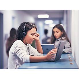 Stereo-Headset EPOS EDU 10, binaural, schnurgebunden, 3,5 mm Klinkenstecker, Geräuschunterdrückung, Plug-and-Play, 10 Stück, schwarz