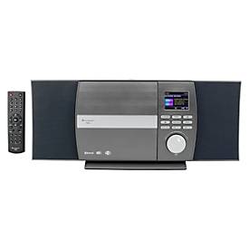 Stereoanlage Soundmaster® ICD1010AN, DAB+/UKW/CD/CDR/CDRW/CDMP3, 2 x 5 W, USB/WLAN/Bluetooth, 2,4“ Display, App-Steuerung/Fernbedienung, Wandmontage