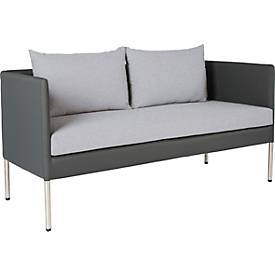 Bank Miguel, wetterfest, Aluminiumgestell, textiles Obermaterial