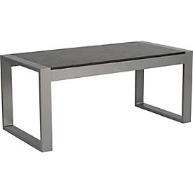 Beistelltisch Allround, wetterfest, Aluminium, Tischplatte Silverstar