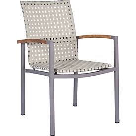 Stapelsessel Lucy, 2-er Set, Gestell Aluminium, Gurtbespannung