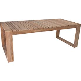 Tisch Max, Old Teak, wetterbeständig für Innen und Außen, mit Kufen