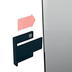 Stiftehalter Sigel Business, für Glasmagnetboards 3-5 mm, belastbar bis 500 g, magnetisch, hellgrau