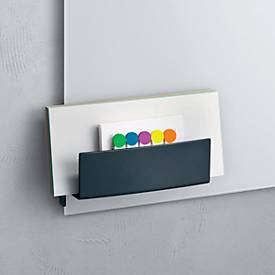 Stiftehalter Sigel Business, für Glasmagnetboards 3-5 mm, belastbar bis 500 g, magnetisch, hellgrau