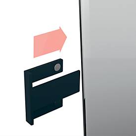 Stifteköcher Sigel Business S, für Glasmagnetboards 3-5 mm, für ca. 5 Stifte, magnetisch, anthrazit