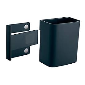 Stifteköcher Sigel Business S, für Glasmagnetboards 3-5 mm, für ca. 5 Stifte, magnetisch, anthrazit