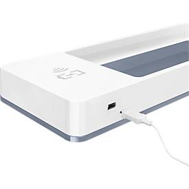 Stifteschale Leitz WOW, mit Induktionsladegerät, weiß/grau