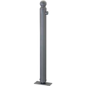 Stilpoller Citytrend, Kugelkopf, umlegbar, Feuerwehr-Dreikantschloss, Bodenplatte