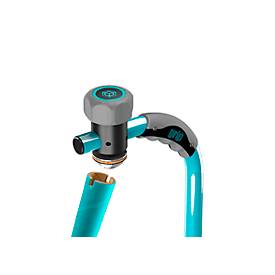 Stretchfolien Abroller grip® Systems, für grip®-Rollen mit einer Breite bis 400 mm, ergonomischer Handgriff, Aufhängevorrichtung, Stahl, wasserblau