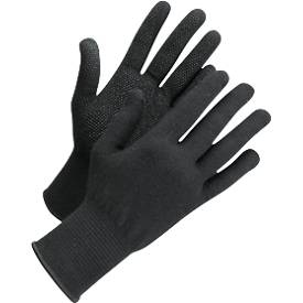 Strickhandschuhe mit Noppen Worksafe L71-720, CE Cat 1, Baumwolle/Spandex, Gr. 6-11, schwarz, 12 Paar