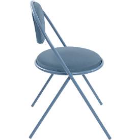 Stühle meet by Paperflow Saturne, 2er-Set, B 520 x T 540 x H 820 mm, Kunstleder, Blau/Blau
