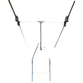 Stufen-Regalleiter, für Doppelregal, drehbar, 9 Stufen