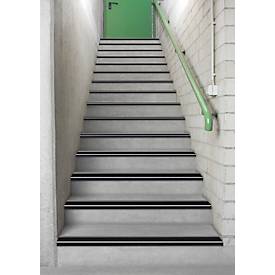 Stufenprofile CleanGrip, Schraubvariante, zur Markierung von Treppenstufen nach DIN 18040, L 1000 x B 60 x H 30 mm, schwarz