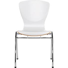 Stuhl Bingo, ohne Sitzkissen, ohne Armlehnen, weiß