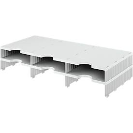 styro® Sortierstation styrodoc Standard, DIN C4, Polysytrol, Anbaueinheit, grau/grau