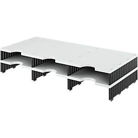 styro® Sortierstation styrodoc Standard, DIN C4, Polysytrol, Anbaueinheit, grau/schwarz