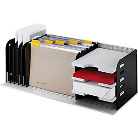 styro® Sortierstation Styrorac, 8 Trennwände + 3 Tablare, flexible Aufteilung, schwarz
