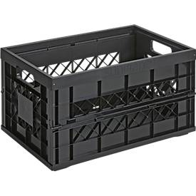 Sunware Klappbox Heavy Duty, Inhalt 45 Liter, Traglast 30 kg, schwarz