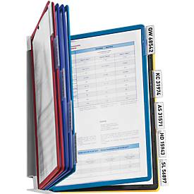 Support mural métallique DURABLE, classement par couleur, avec 10 pochettes pour système de présentation