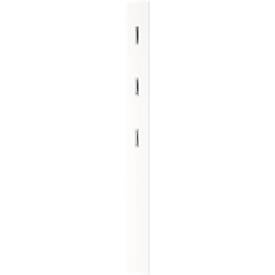 Susanna kapstokpaneel, wandbevestiging, 3 opklapbare haken, tot 5 kg, B 150 x D 30 x H 1700 mm, MDF, wit