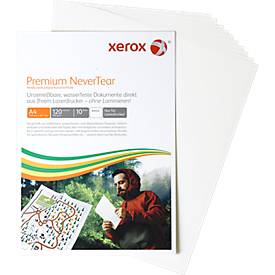 Synthetikpapier Xerox Premium NeverTear, DIN A4, 120 µm, weiß matt, 1 Paket = 10 Blatt