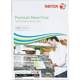 Synthetikpapier Xerox Premium NeverTear, DIN A4, 95 µm, weiß matt, 1 Paket = 100 Blatt