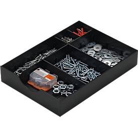 System-Schublade für Sortierstation Styro styrodoc, schwarz