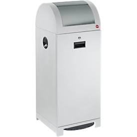 System-Wertstoffsammler, fußbetätigte Einwurfklappe