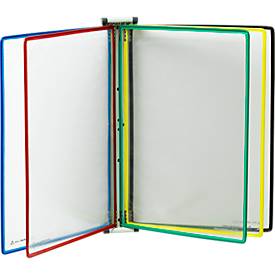 Système de présentation mural, magnétique, format A4, 5 pochettes pour système de présentation