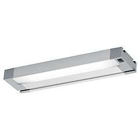 Systemleuchte WLA LED, 1100 Lumen, 5000 K, strukturierte Entblendung, L 449 x B 120 x H 40 mm, mit Ein/Aus-Schalter, Rechtsmontage, grau