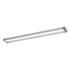 Systemleuchte WLA LED , 3700 Lumen, 5000 K, Ra > 80, L 1300 x B 120 x H 40 mm, Gehäuse eloxiert, Kunststoff grau