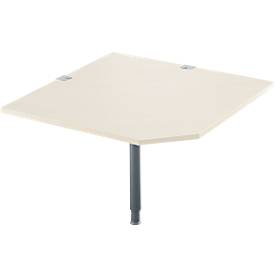 Systemwinkelplatte, CAD, Fuß, B 1200 mm x T 1200 mm, Ahorn/anthrazit