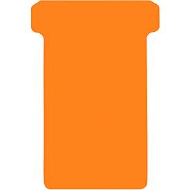 T-Steckkarten, Format 2, B 48 x H 85 mm, für Plantafelelemente 63/48 mm, beschriftbar, FSC®-zertifiziertes Papier, orange, 100 Stück