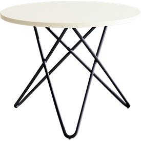 Table d'appoint Alana, H 550 mm, blanc/graphite 