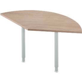 Table d'extension, 135°, L 800 x P 800 mm, chêne/alu blanc