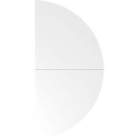 Table d'extension Breno, pour bureaux Breno, ⌀ 1600 mm, blanc/argenté