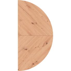 Table d'extension Breno, pour bureaux Breno, ⌀ 1600 mm, chêne cendré/argenté