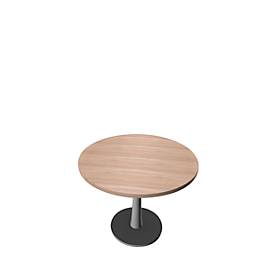 Table de réunion X-TIME-WORK, rond, 1200 x H 740 mm, orme/alu