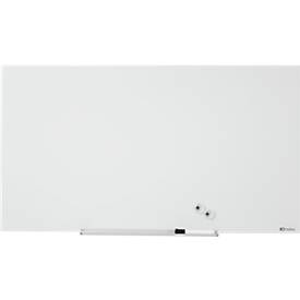 Tableau en verre Diamond Nobo, magnétique, attachable, blanc, 1260 x 710