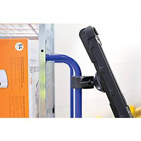 Tablet Halterung Durable TOUGH CLAMP XL, für 1 Tablet mit 7-13', Montage an Regalen/Tischen, um 360° drehbar, schwenkbar/neigbar, mit Klemme, schwarz