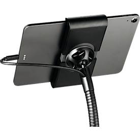 Tablet Halterung Durable TOUGH FLOOR, für 1 Tablet mit 7-13', Bodenständer, 360° drehbar, Kabelführung, Diebstahlsicherung, schwarz