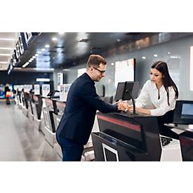 Tablet Halterung Durable TOUGH WALL/TABLE, für 1 Tablet mit 7-13', Montage an Wänden/Tischen, 360° drehbar, Kabelführung, Diebstahlsicherung, schwarz